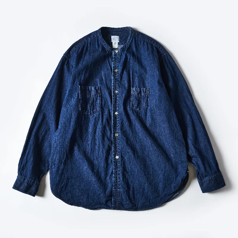 Fashionable Button-Down Shirt with Embroidered Details-#3220B-8DW NEUTRA 5 Band : 8oz. denim deep washed indigo