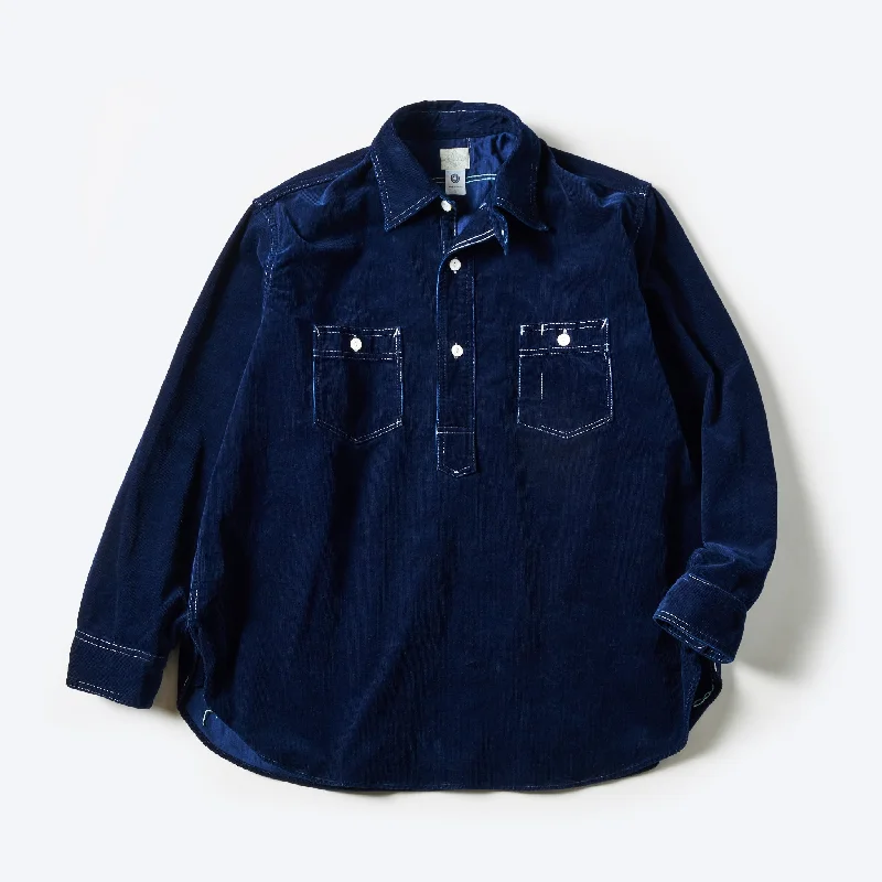 Light Wash Denim Button-Down Shirt for Effortless Style-#1202-CCI No.2 Shirt : cotton cords indigo