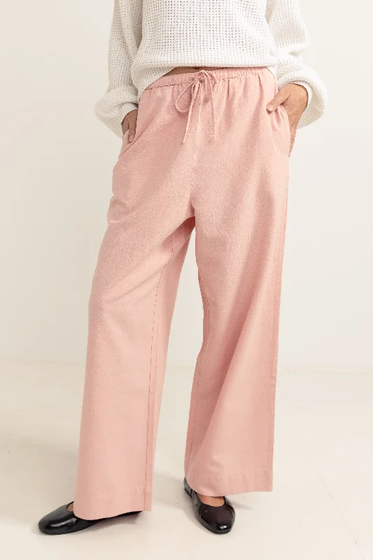 Comfortable Sweatpants for Lounging at Home-Classic Drawstring Pant Rose