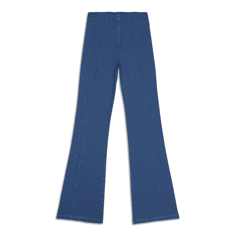 Elegant Pleated Pants for Special Events-Define Zip-Front HR Flared Pant - Resale