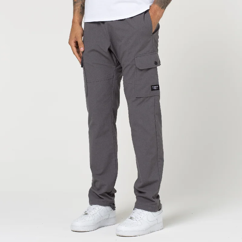 Breathable Running Pants for Jogging and Exercise-Ripstop Open Hem Cargo Pant | Charcoal