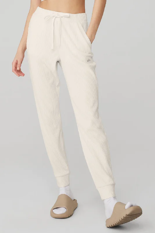 Warm Thermal Pants for Cold Weather-Muse Sweatpant - Ivory