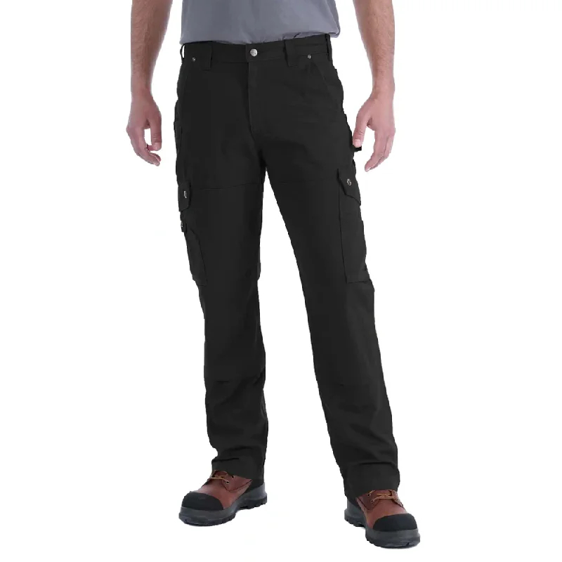 Lightweight Capri Pants for Casual Summer Wear-Carhartt B342 Relaxed Fit Ripstop Cargo Work Pant Trouser Black