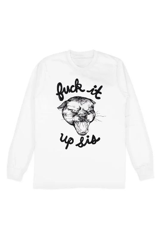 Short Sleeve Button-Down Shirt for Warm Weather-Fuck. It. Up. Sis. Long Sleeve Shirt | Brittany Burton