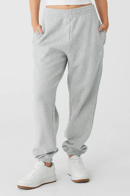 Custom Denim Pants for Unique Personal Style-Cuffed Renown Heavy Weight Sweatpant - Athletic Heather Grey