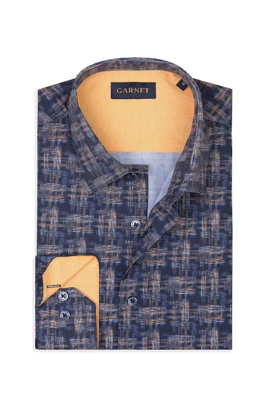 Designer Button-Down Shirt for High-End Style-Performance Abstract Shirt