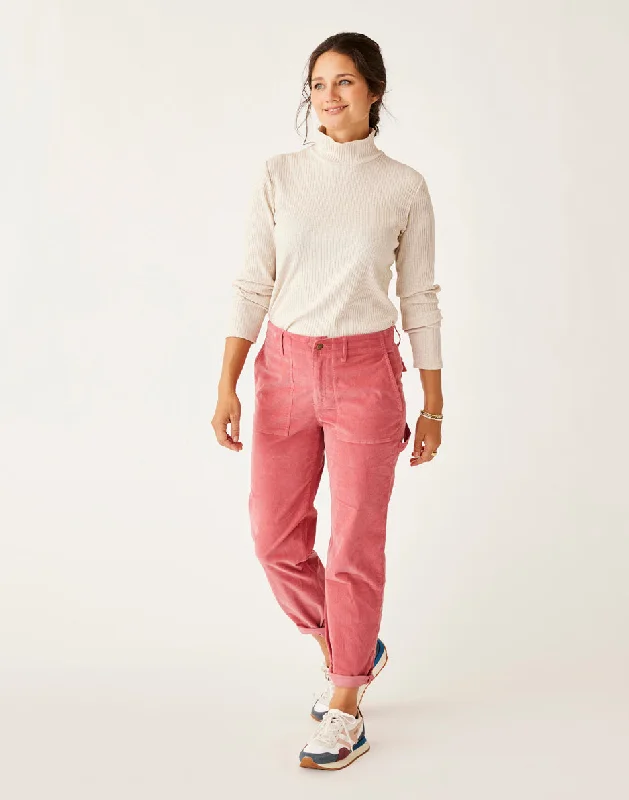 Comfortable Relaxed Fit Pants for Lounging-Corey Butter Pant: Henna