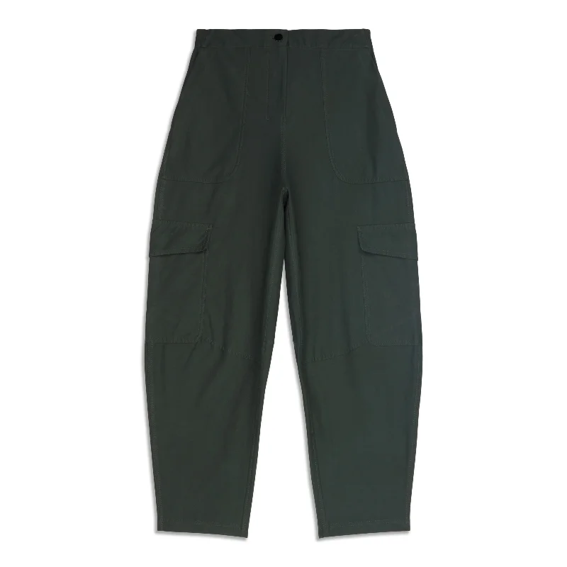 Stretchable Office Pants for Comfort and Style-Light Cargo Pocket High-Rise Pant - Resale