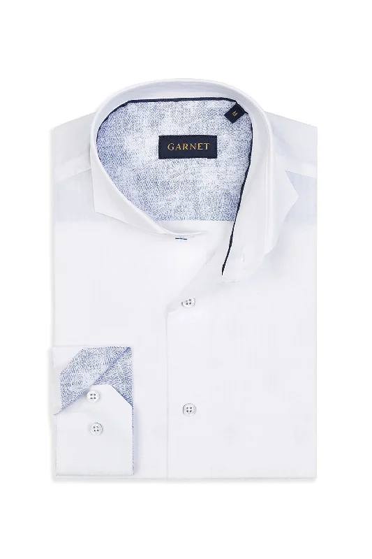 Eco-Friendly Organic Cotton Button-Down Shirt-Solid Seersucker Premium Shirt