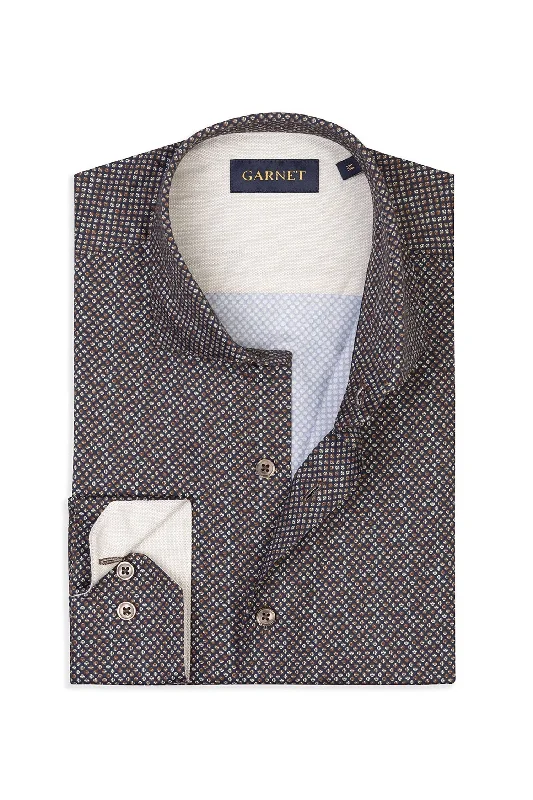 Lightweight Button-Down Shirt for Travel-Friendly Fashion-Midnight Mosaic Shirt