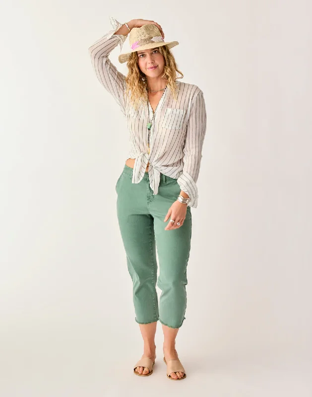 Comfortable Maternity Cargo Pants for Expecting Moms-Sausalito Pant: Dark Haze