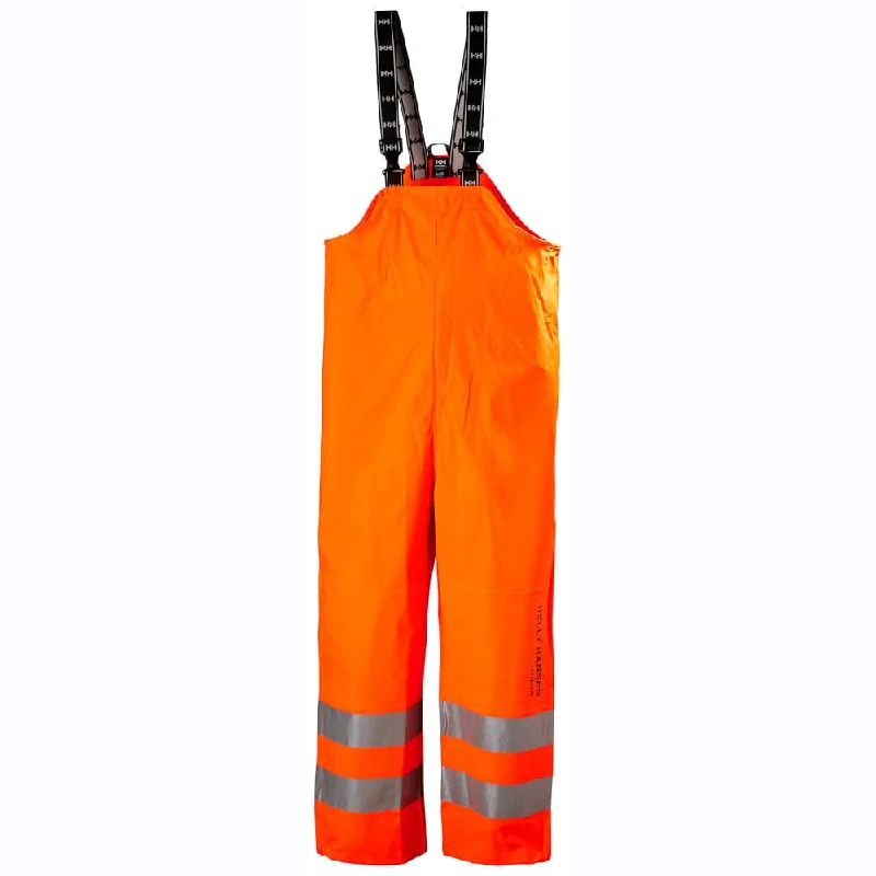 Casual Drawstring Pants for Easygoing Comfort-Helly Hansen 70570 Alta Hi-Vis Waterproof Rain Bib Pant Trousers