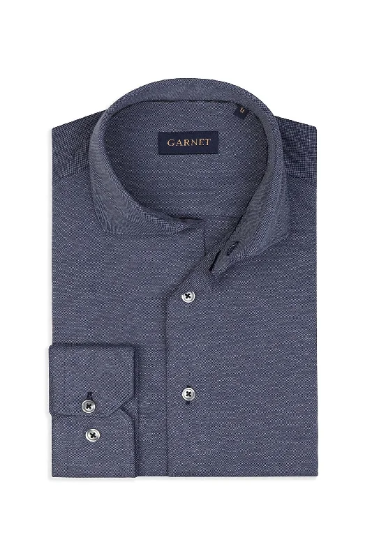 Stylish Casual Button-Down Shirt for Everyday Wear-Technical Knitted Shirt