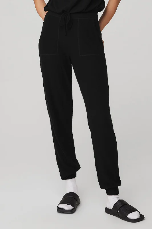 Eco-Friendly Recycled Fabric Pants for Sustainable Style-Soho Sweatpant - Black