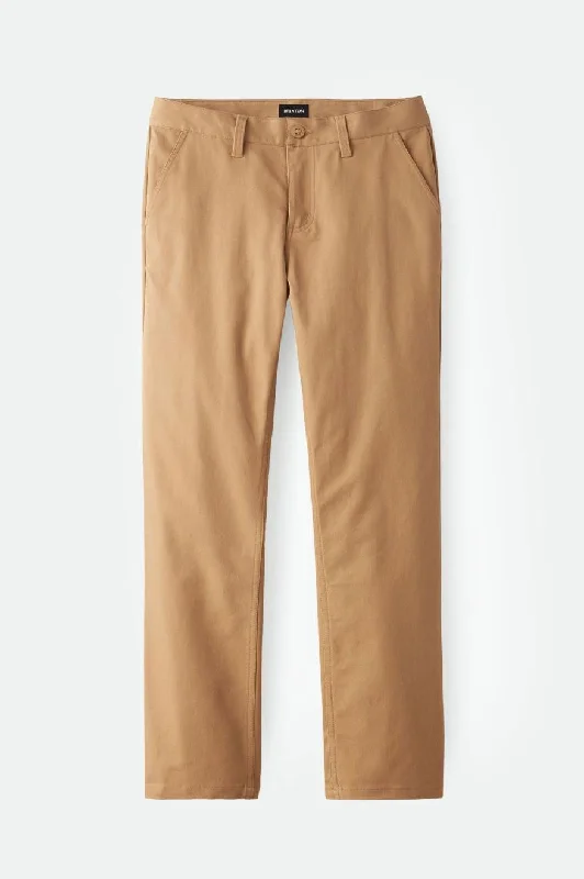 Breathable Linen Pants for Tropical Escapes-Choice Chino Regular Pant - Khaki