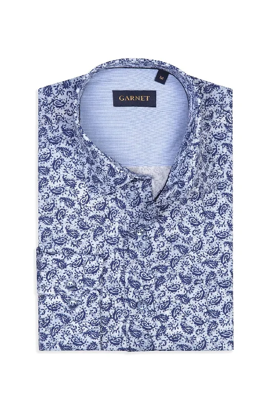 Custom-Printed Button-Down Shirt for Unique Style-Abstract Paisley Shirt