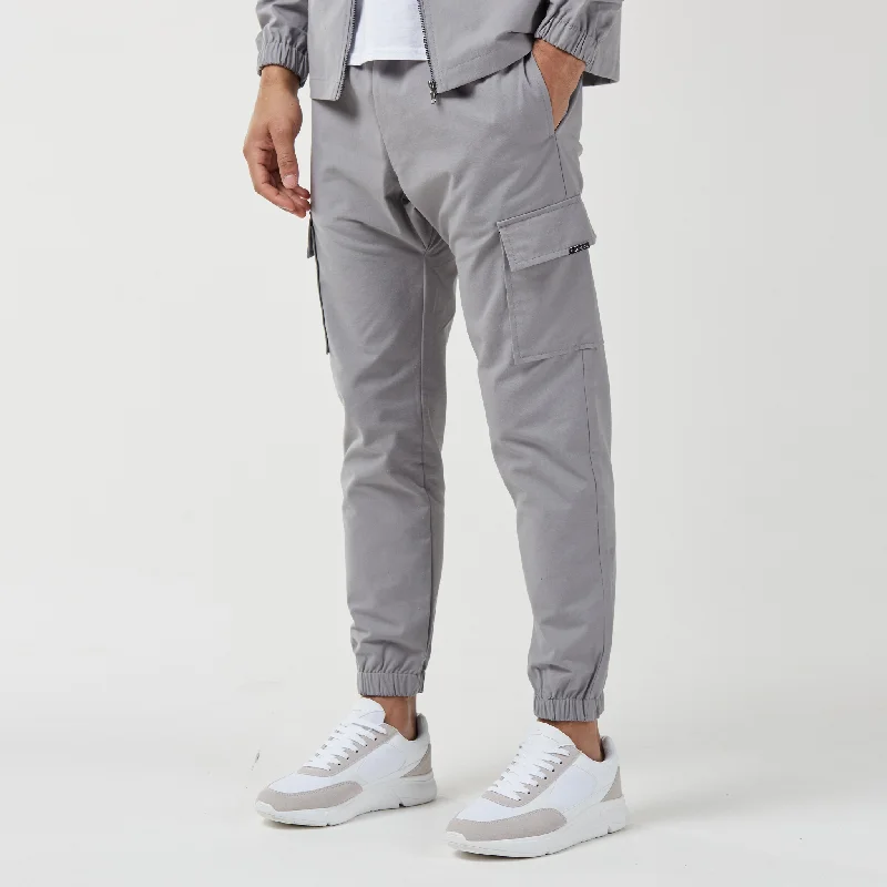 Comfortable Sweatpants for Lounging at Home-Smart Utility Cargo Pant | Ice Grey