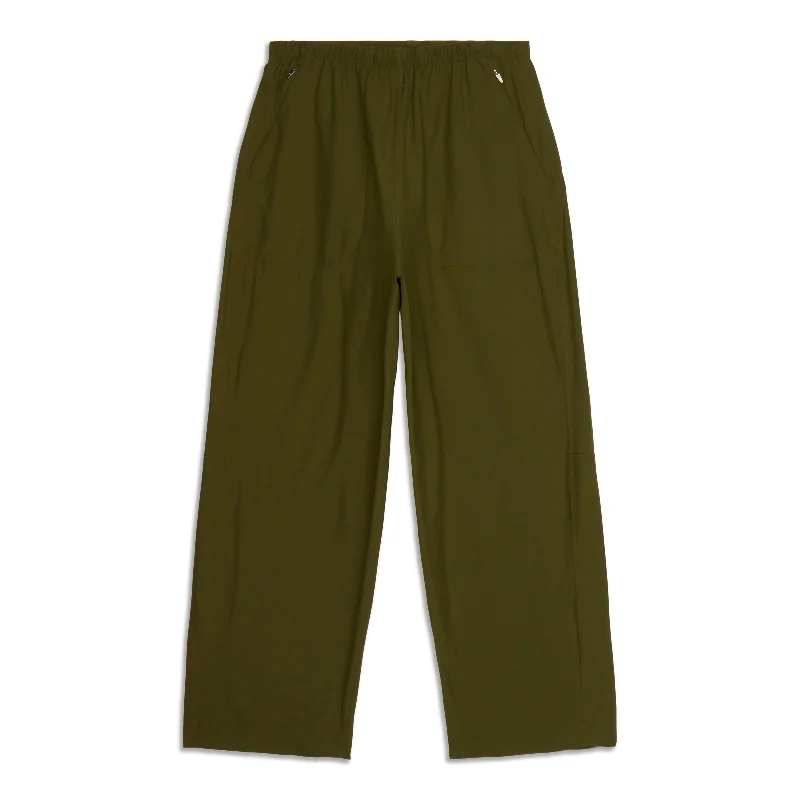 Relaxed Fit Jogger Pants for Casual Comfort-Lightweight Mid-Rise Barrel-Leg Cropped Pant - Resale