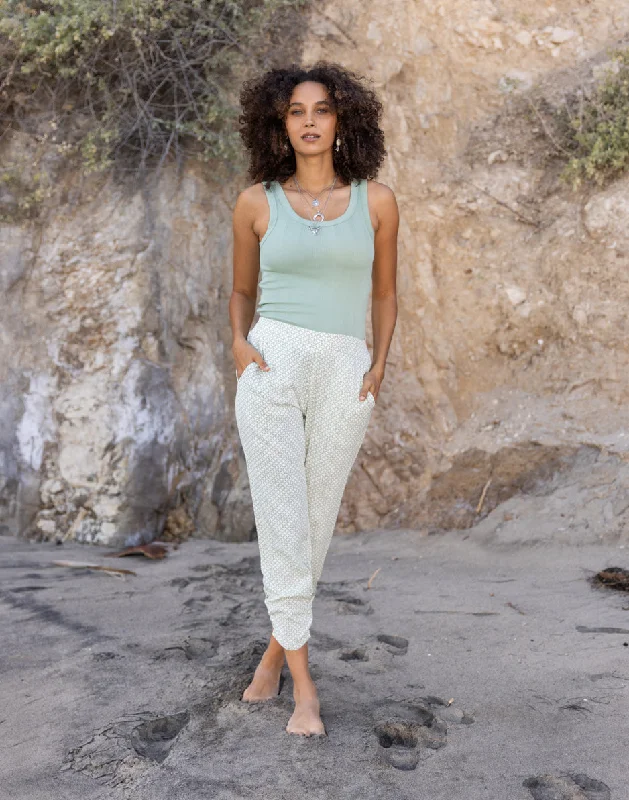 Soft Wool Knit Pants for Cold Weather Outfits-Avery Beach Pant: Dk. Haze Geo