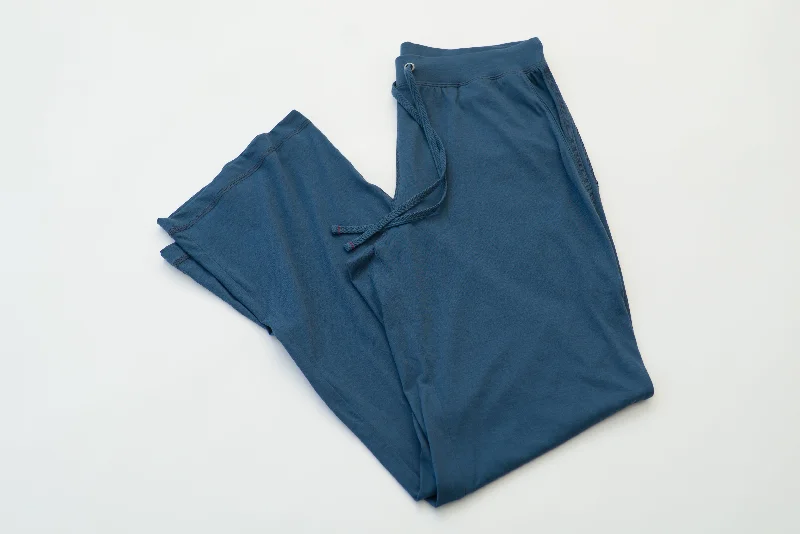 Stylish Cropped Pants for a Modern Look-100% Peruvian Pima Cotton Denim Blue Pant