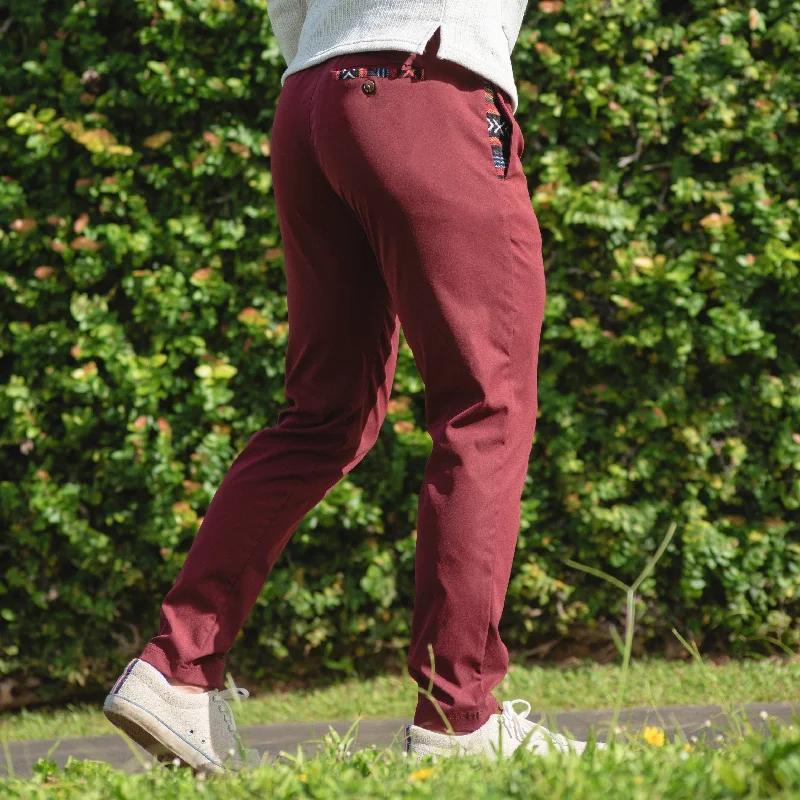 Lightweight Summer Pants for Hot Weather-Sapien Pant (Casual Stretch) - Merlot