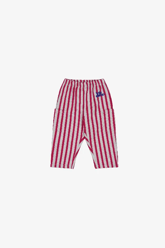 Relaxed Fit Jogger Pants for Casual Comfort-Kids Uniform Pant | Stripe | RED