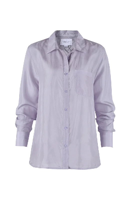 Stylish Asymmetrical Button-Down Shirt for Modern Appeal-The Silk Shirt