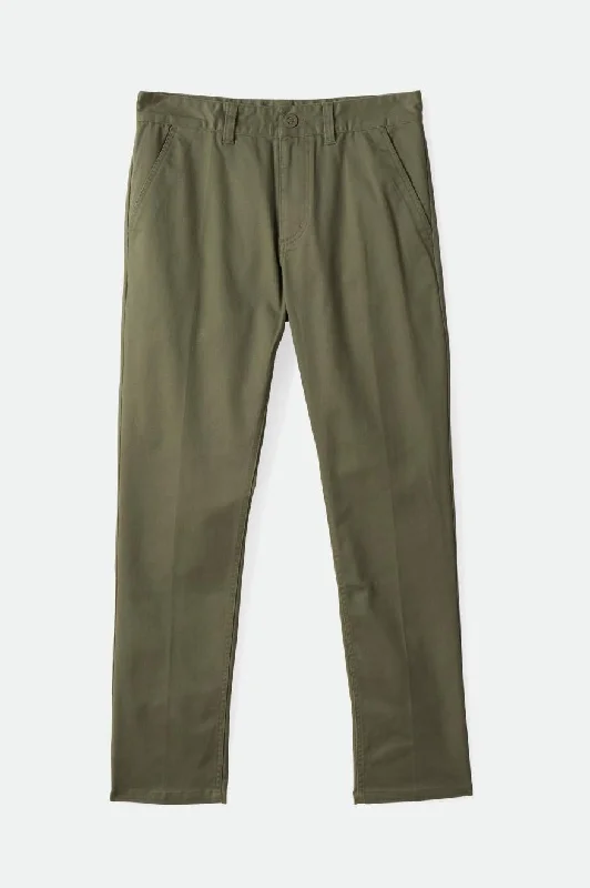 Comfortable Relaxed Fit Pants for Lounging-Choice Chino Regular Pant - Olive Surplus