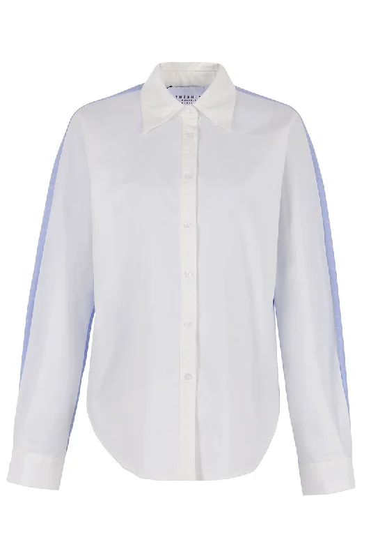 Easy-Care Button-Down Shirt for Busy Lifestyles-The Boyfriend Shirt with Contrasting Back