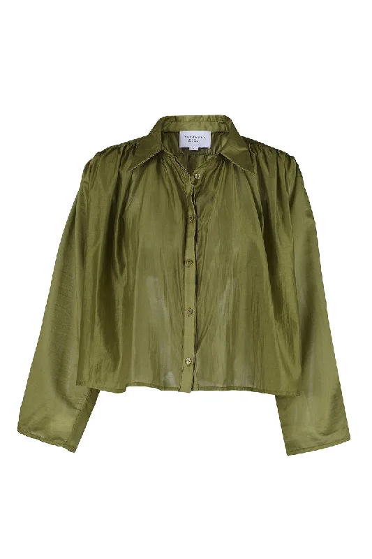 Trendy Sheer Button-Down Shirt for Fashion-Forward Style-The Long Sleeve Hayden Shirt