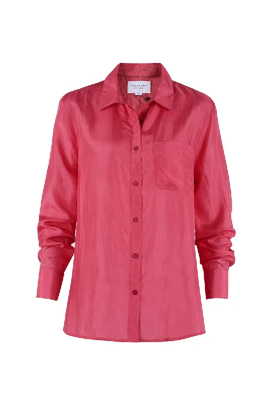 Preppy Button-Down Shirt with Embroidered Logo-The Silk Shirt