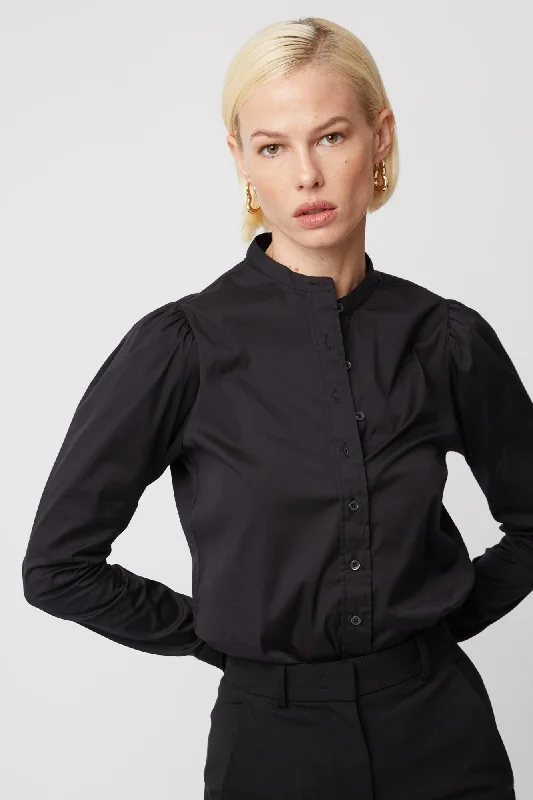 Minimalist Button-Down Shirt for Modern Look-The Puff Shoulder Shirt