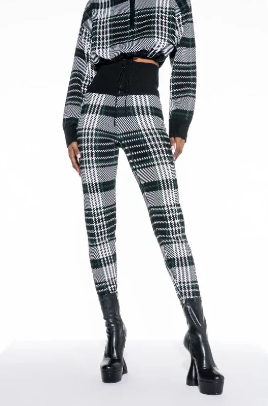 Fashionable Tartan Print Pants for a Pop of Color-CHECKLIST PJ STIRRUP PANT