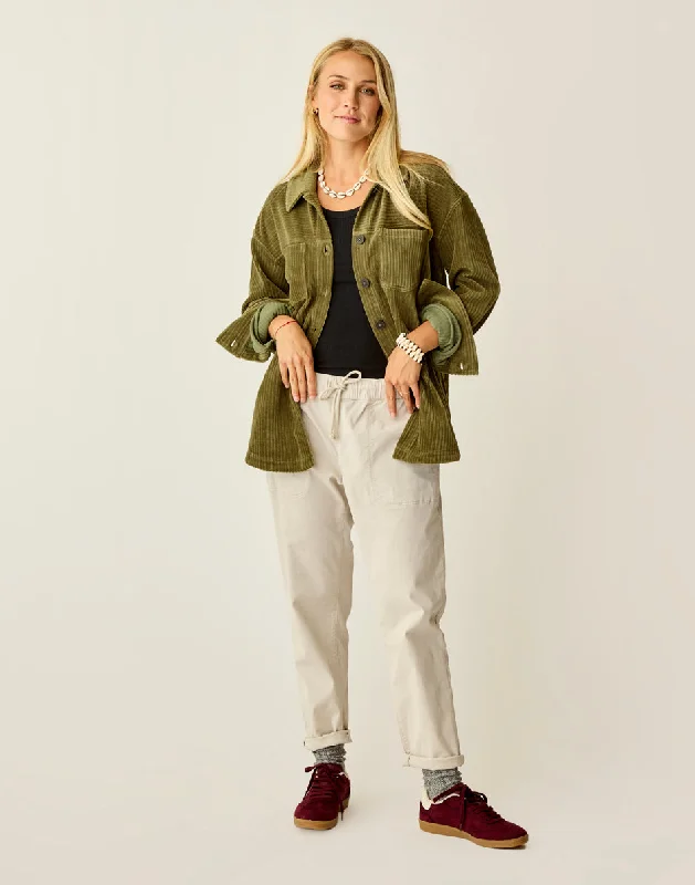 Comfortable Denim Joggers for Relaxed Wear-Zoe Twill Pant: Birch