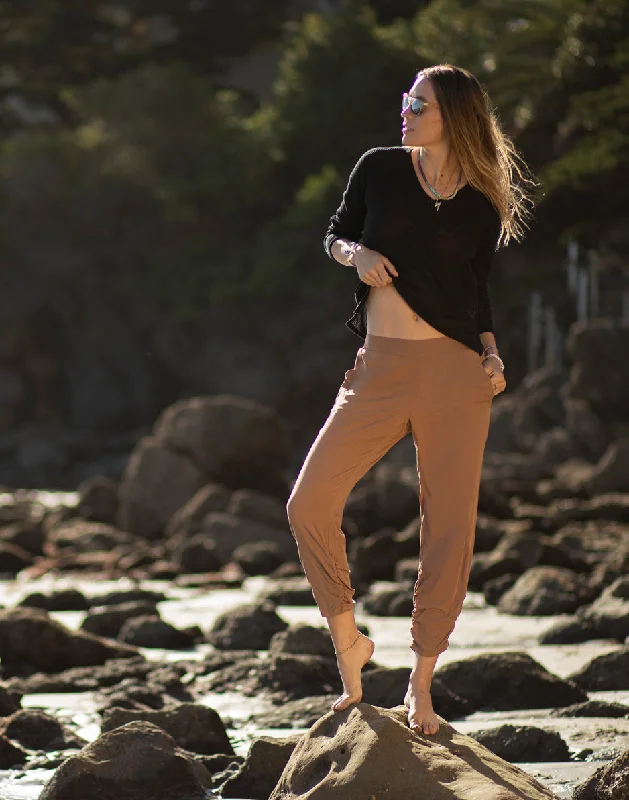 Eco-Friendly Bamboo Pants for All-Day Comfort-Avery Beach Pant: Rum