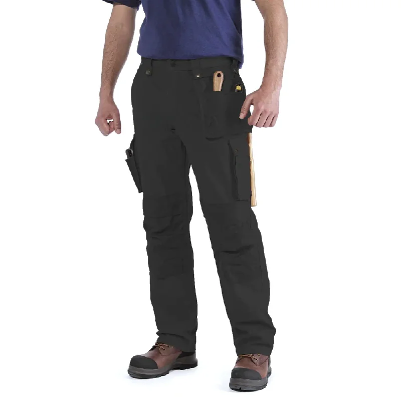 Casual Work Pants for Office Comfort-Carhartt 100233 Multi Pocket Ripstop Pant Work Trouser BLACK