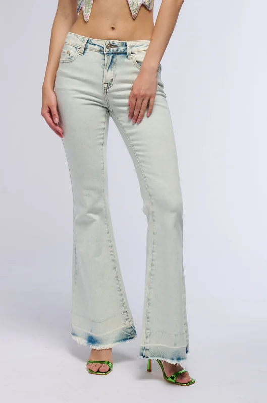 Loose Fit Pants for a Relaxed Vibe-NIGHT SHIFT FLARE DENIM PANT