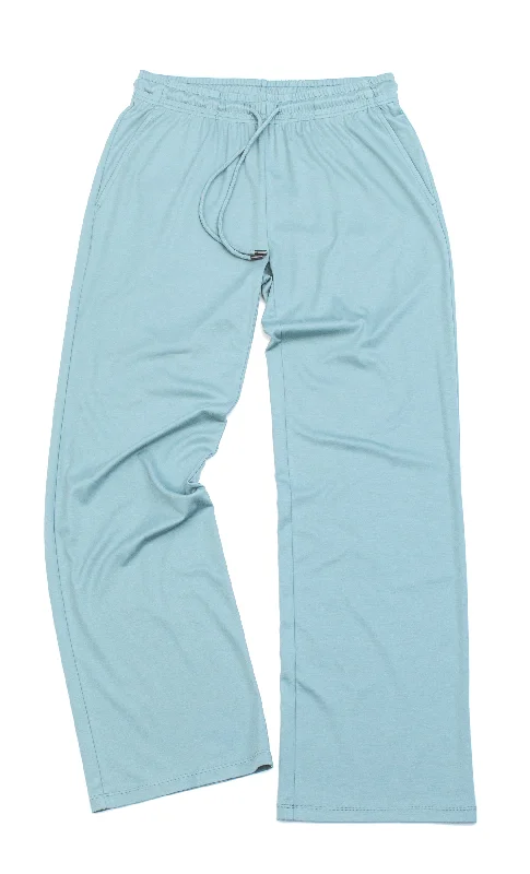 Stretch Denim Pants for Added Comfort and Fit-Super Fine Cotton/Spandex Lounge Pant - Robin Mint