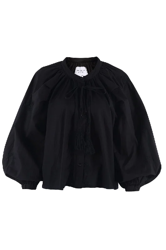 Preppy Button-Down Shirt with Embroidered Logo-The Minka Shirt