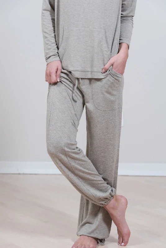 Eco-Friendly Organic Cotton Pants for Sustainable Wear-Desert Heather Modal/Spandex Pant