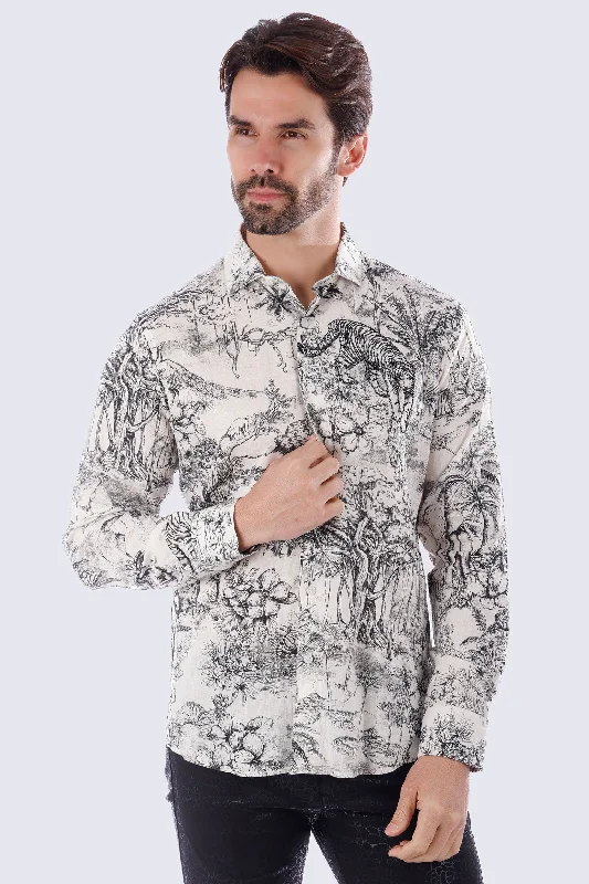 Short Sleeve Button-Down Shirt for Warm Weather-Glemara Long Sleeve Shirt