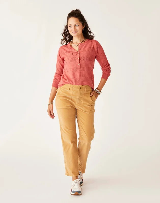 Comfortable Fleece Pants for Cold Weather Activities-Corey Butter Pant: Camel