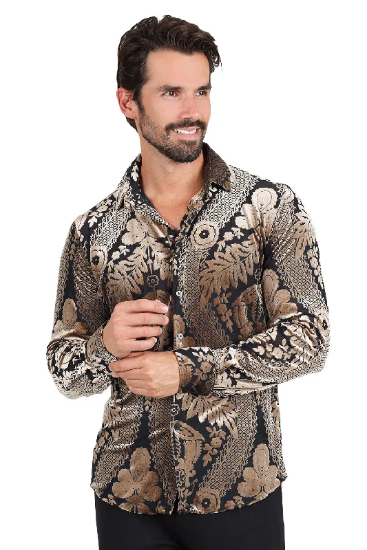 Crisp Button-Down Shirt for Polished Appearance-Floral Galore Long Sleeve Shirt