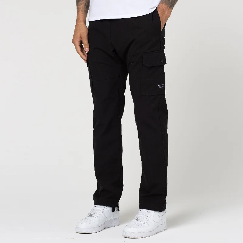 Soft Lounge Pants for Maximum Comfort-Ripstop Open Hem Cargo Pant | Black