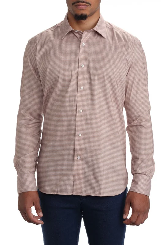 Comfortable Relaxed Button-Down Shirt for Weekend Wear-Performance Checker Shirt