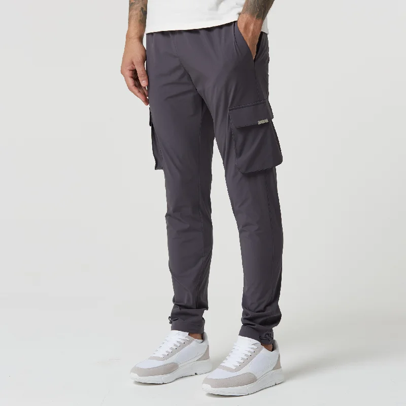 Lightweight Running Pants for Comfortable Workouts-Stretch Tech Cargo Pant | Dark Grey