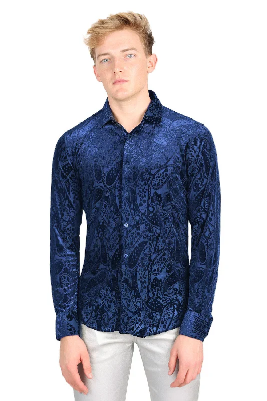 Relaxed Fit Button-Down Shirt for Easy Comfort-Paisley Passion Long Sleeve Shirt