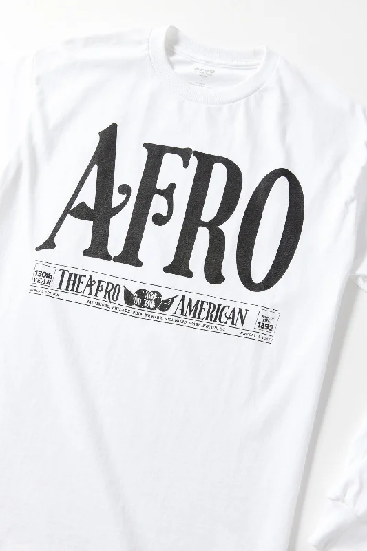 Casual Plaid Button-Down Shirt for Weekend Vibes-AFRO American Newspaper Longsleeve T-Shirt