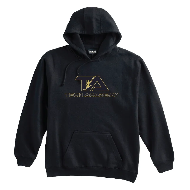 Stylish Hoodie with Ribbed Cuffs for Perfect Fit-Tech Academy Pennant Super 10 Hoodie Black