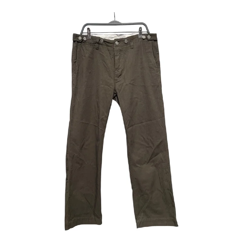 Comfortable Canvas Pants for Everyday Comfort-visvim/Straight Pants/M/Cotton/BEG/PINSTRIPE TEXTILE STITCHING